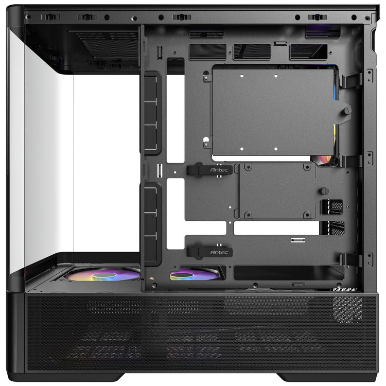 Antec C6 Curve Argb Midi-Tower-Gehäuse (schwarz | 2x USB-A | 1x USB-C | gehärtetes Glas)