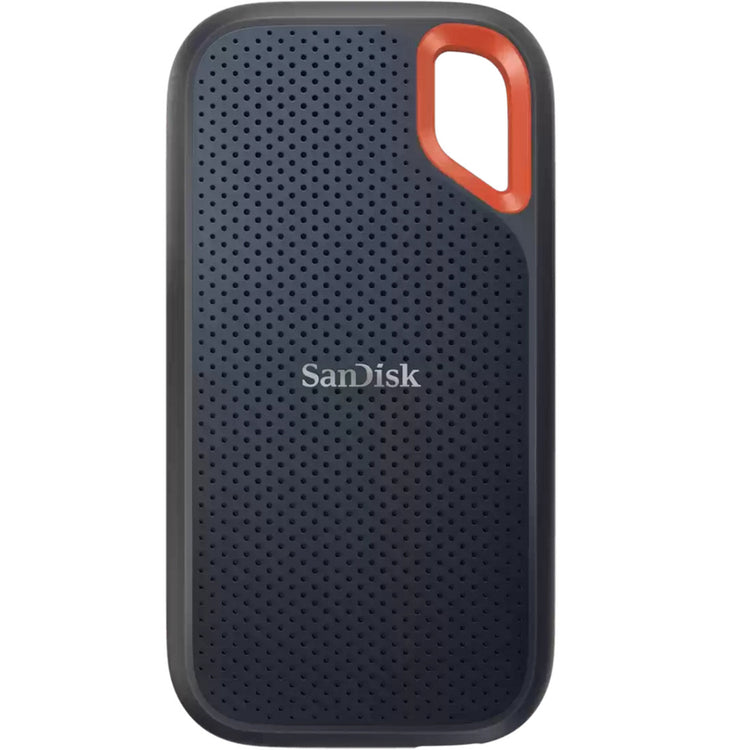 Sandisk Extreme Portable v2, 8 TB externe SSD (schwarz orange, SDSSDE61-8t00-G25, USB-C)