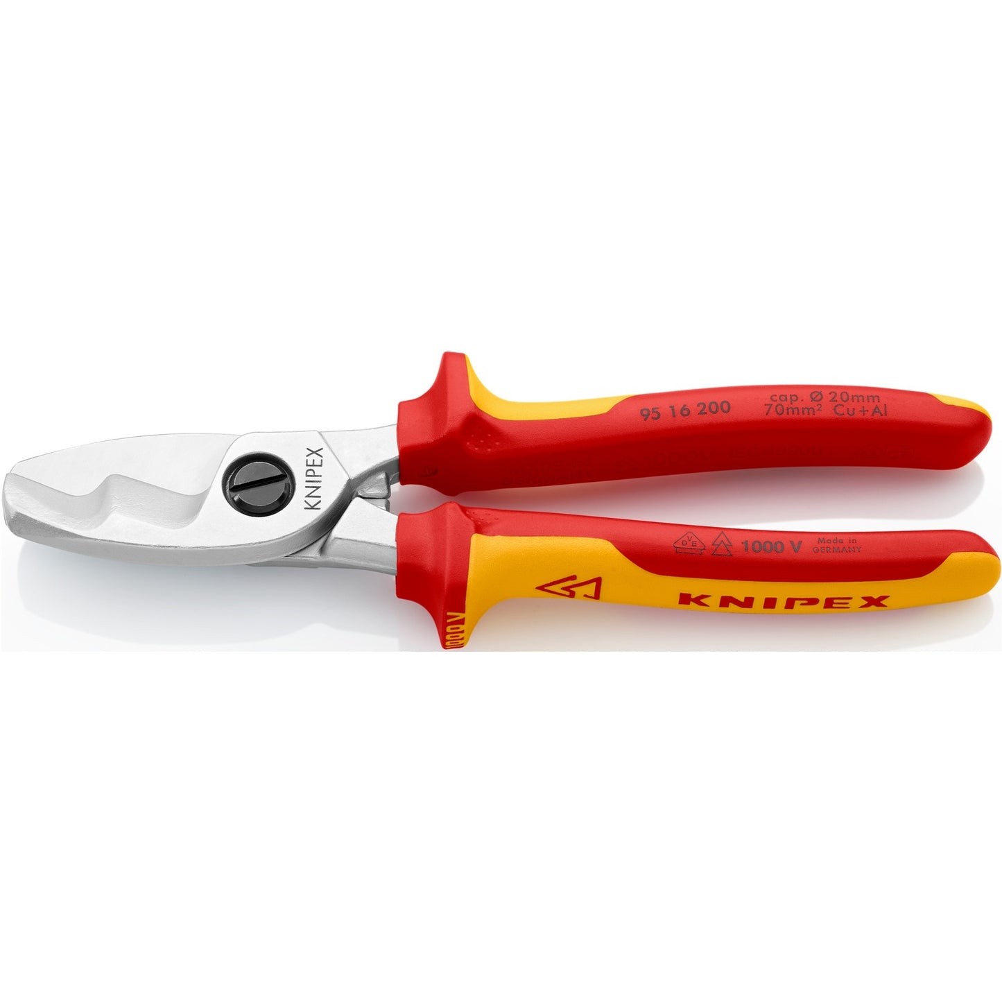 Knipex -Kabelschere mit doppelten Schneidkanten 9516200