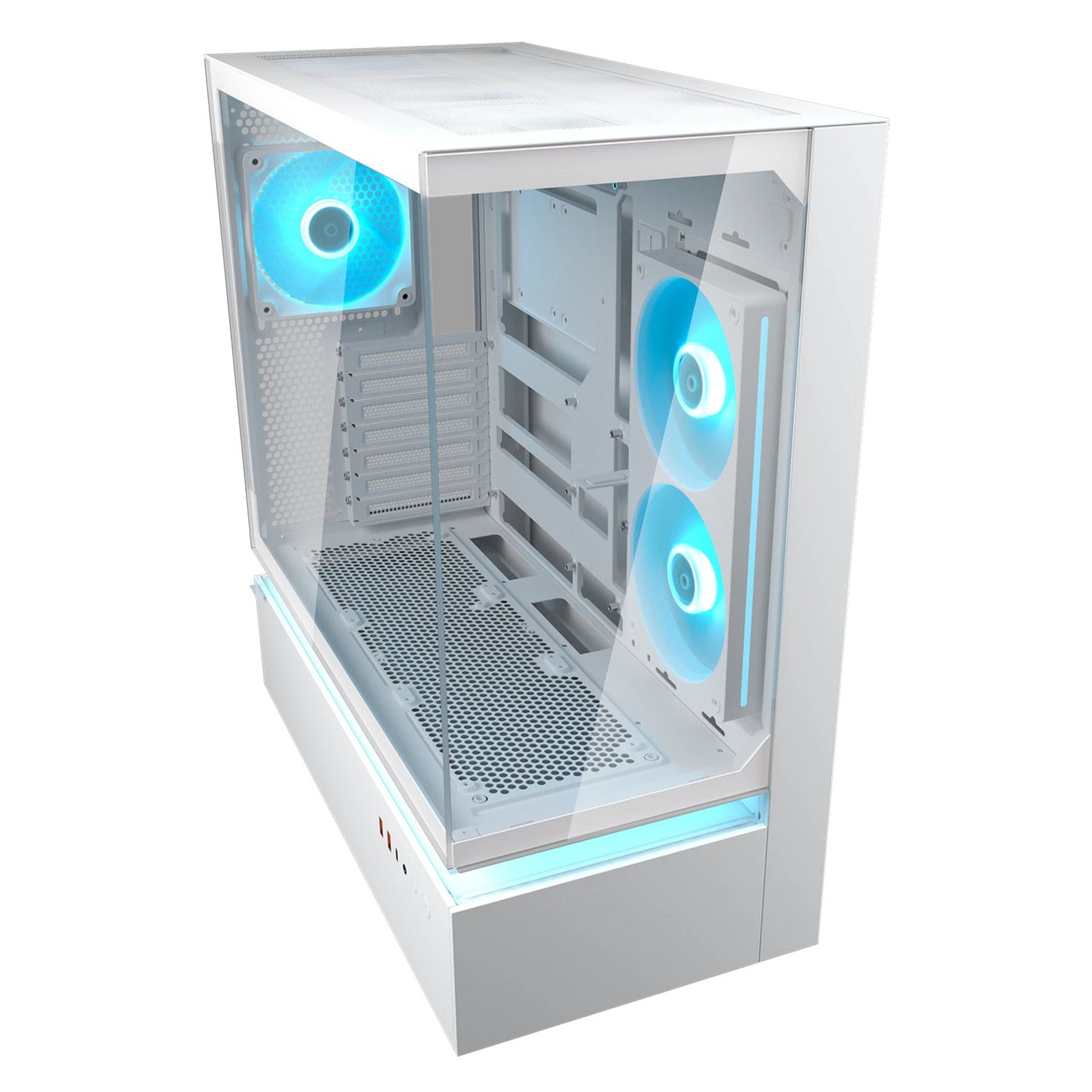 Cougar cfv235 Midi-Tower-Gehäuse (weiß | 2x USB-A | 1x USB-C | RGB | gehärtetes Glas)