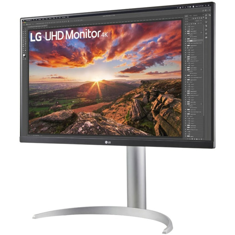 LG Ultrafine 27UP850K-W 27 4K UHD Monitor (Silber Schwarz, 2x HDMI, Display Port, 2x USB-A, USB-C)