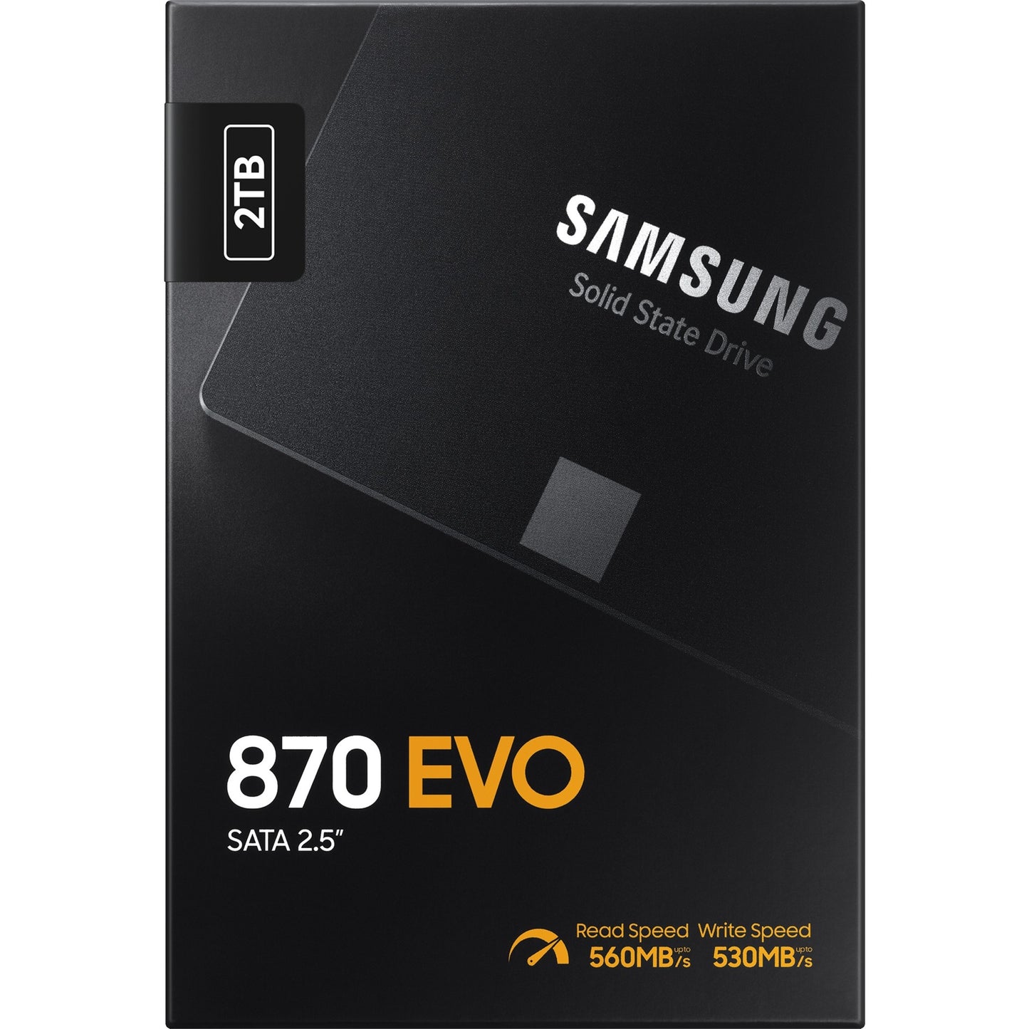 Samsung MZ-77E2T0B 870 EVO SSD, 2 TB, 2,5, SATA3, 6 Gbit / s, 3D V-NAND, 560 550 MB S., 512 MB GDR4