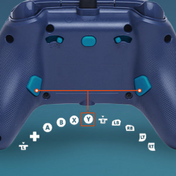 Powera Advantage Controller mit Kabel für die Xbox Series X|s – Water Wave (Azurblau, Xbox Series X|s, Xbox One, PC)