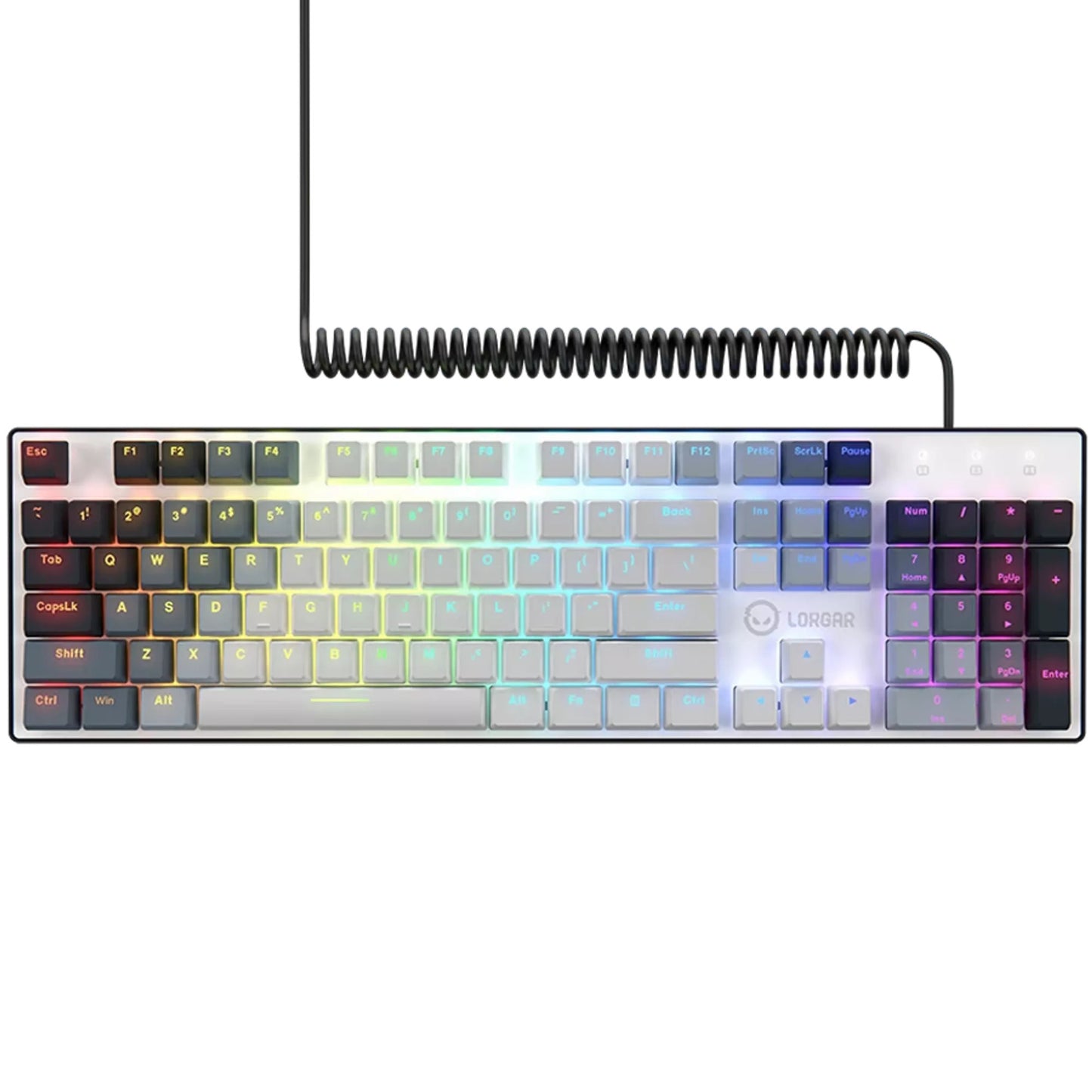 Lorgar Azar 514, Gaming-Tastatur (weiß, US-Layout, Logar Dream, RGB)