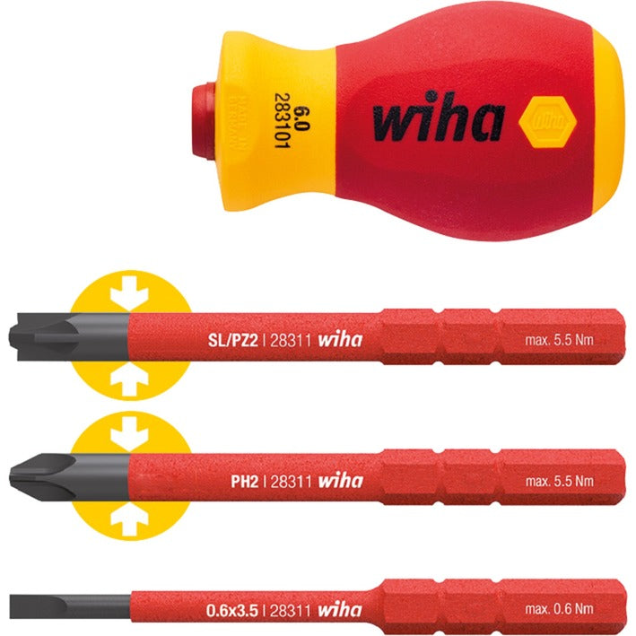 Wiha -Schraubendreher mit Bithouderset Electric Slimvar