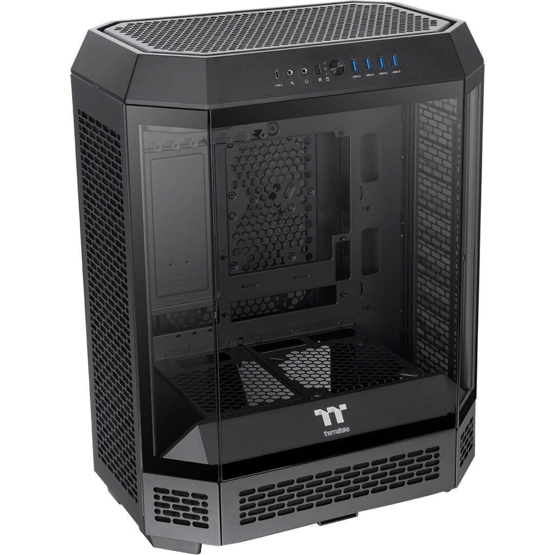 Thermaltake The Tower 600 Midi-Tower-Gehäuse (schwarz | 4x USB-A | 1x USB-C | gehärtetes Glas)