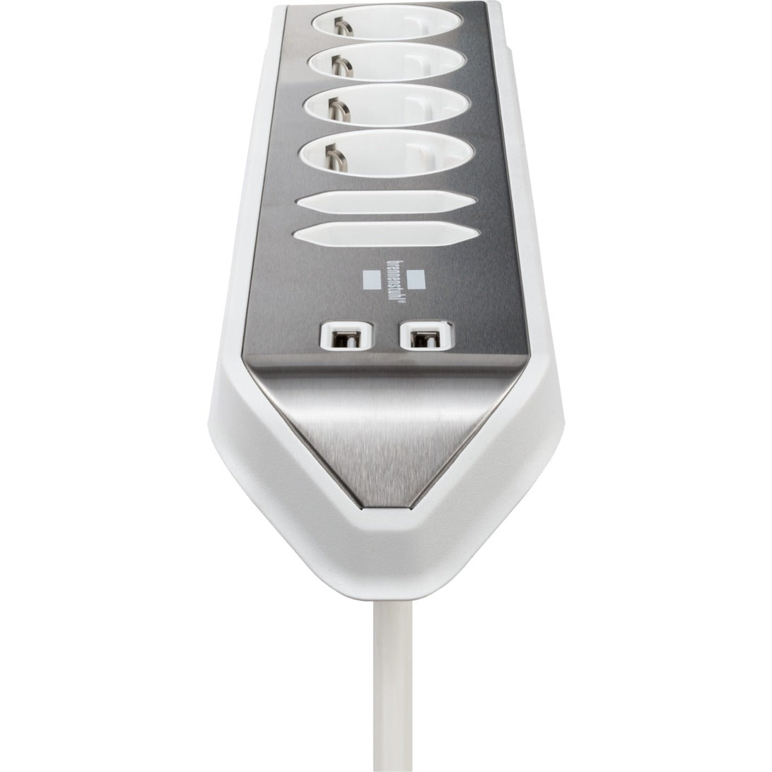 Brennenstuhl Estilo Eckstop Kontakt 4mal mit USB-Ladefunktion