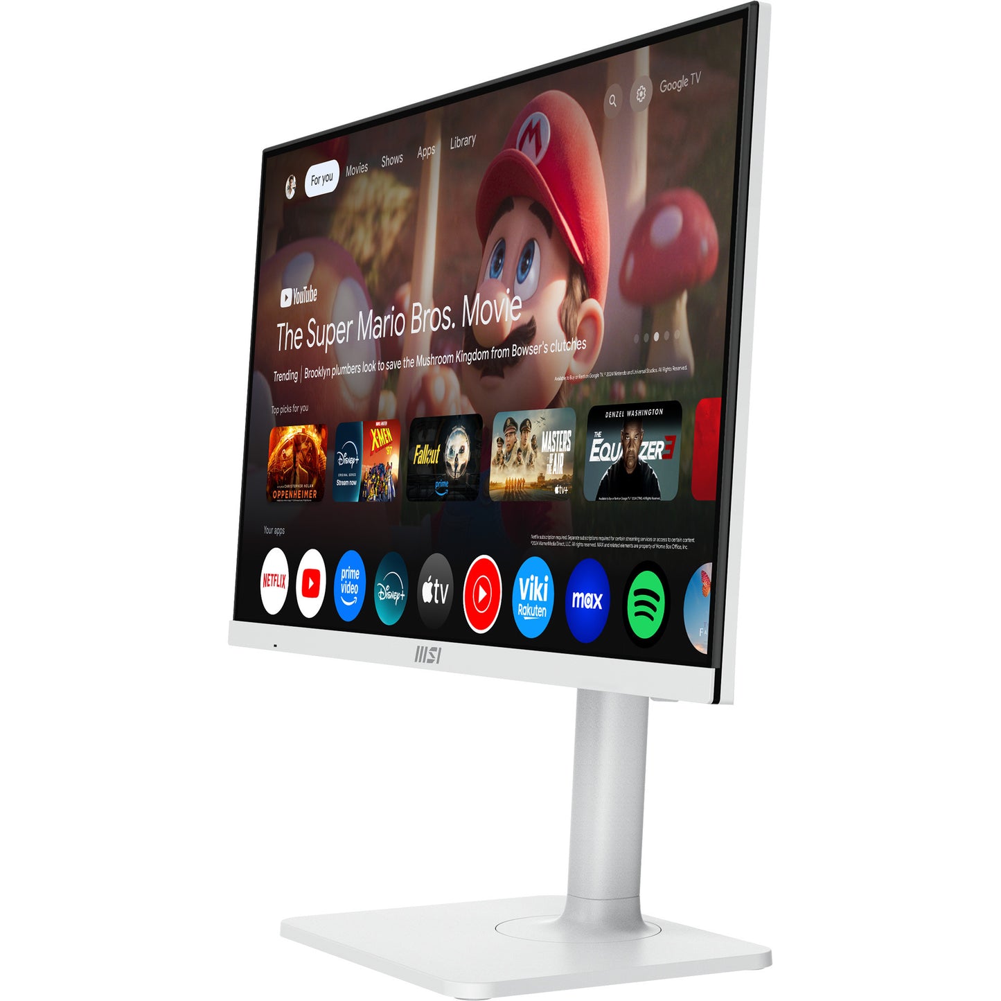MSI Modern MD272UPSW 27 4K UHD Monitor (Weiß, HDMI, DisplayPort, 2x USB-A, USB-C, Wi-Fi 5, BT, RJ-45)