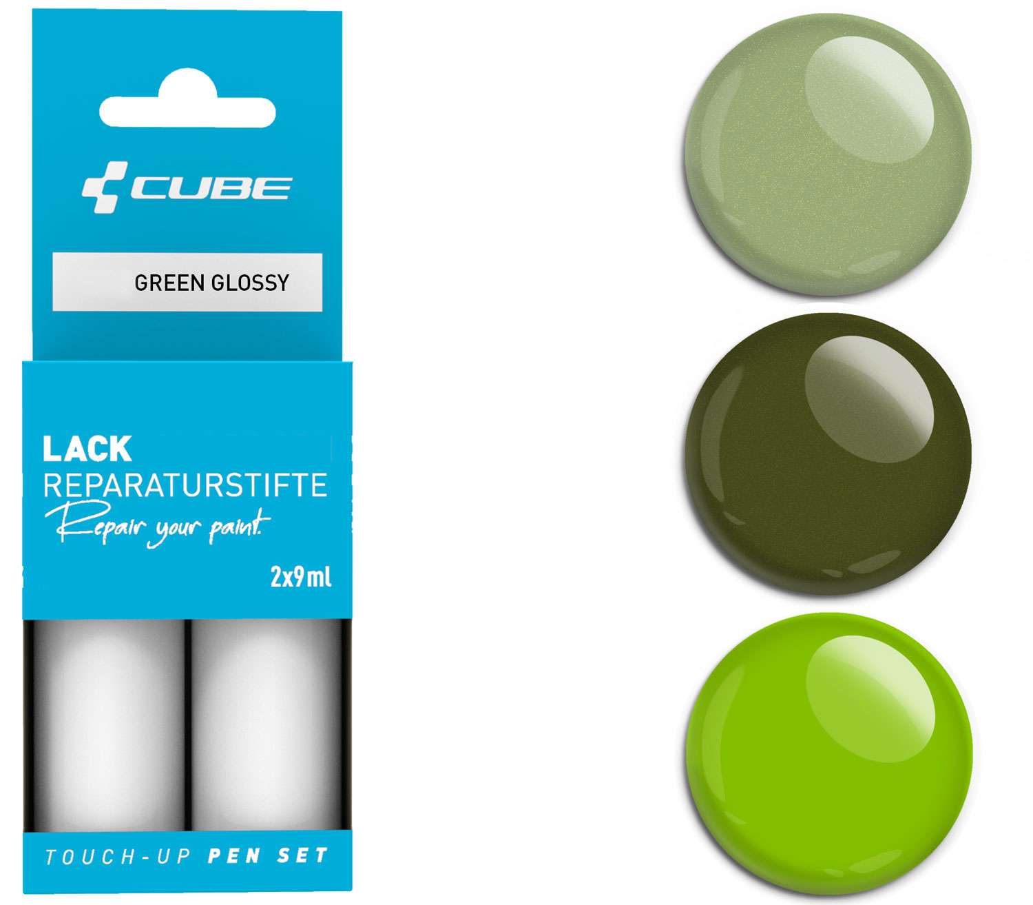 Cube Lackstift-Set grün glänzend
