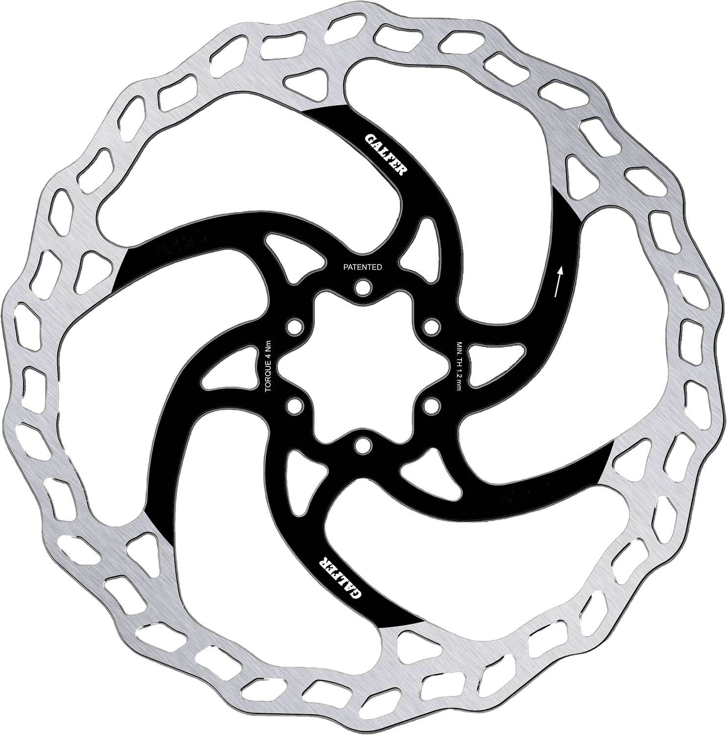 Galfer Bike Wave® fester E-Bike Enduro 6-Loch-Scheibenrotor