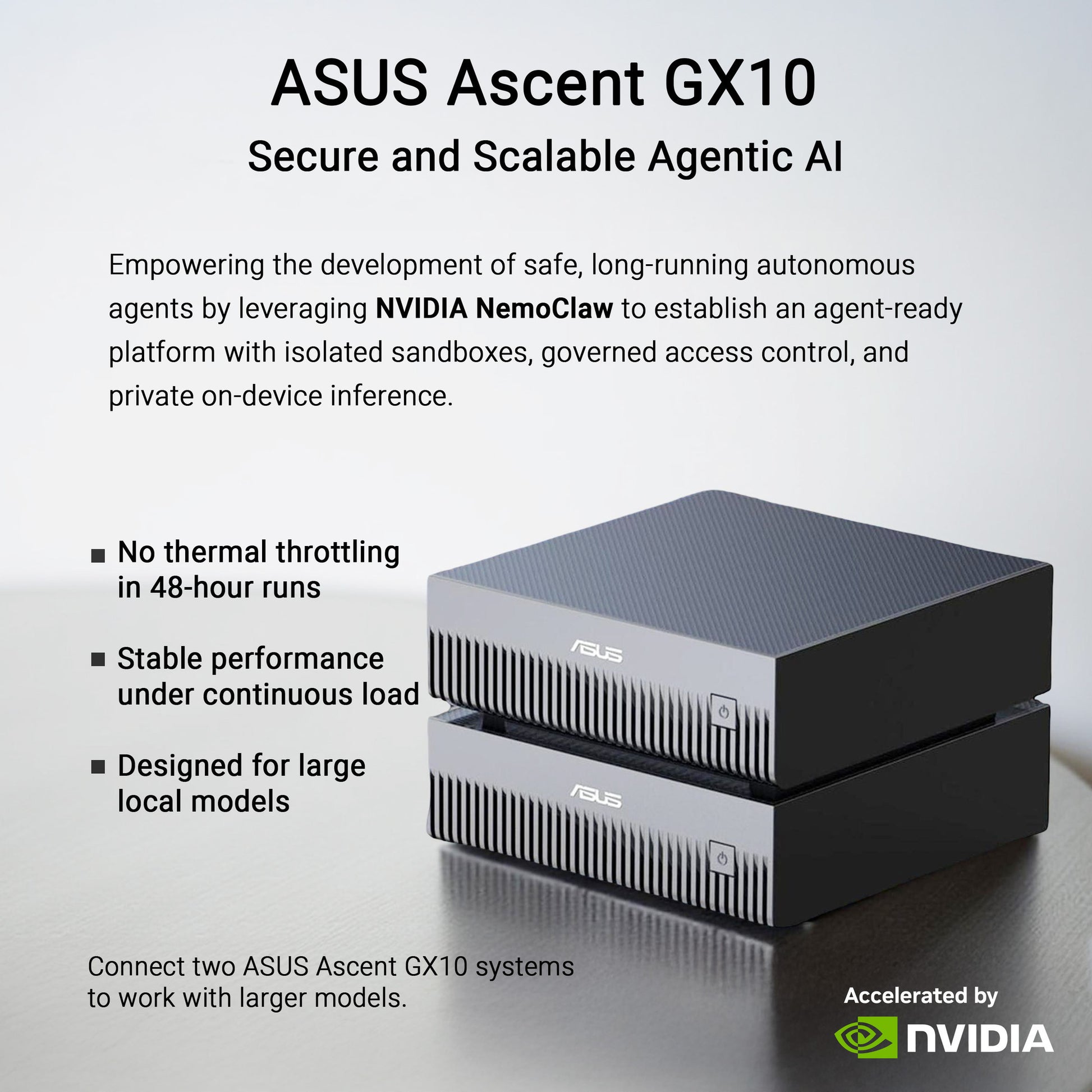 Asus Ascent GX10 Arm V9.2-A 128 2 Mini-PC (Dunkelgrau | NVIDIA GB10 Grace Blackwell | DGX Spark | NVLINK-C2C | 128 GB | 2 TB SSD)