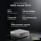 Asus Ascent GX10 Arm V9.2-A 128 1 Mini-PC (Dunkelgrau | NVIDIA GB10 Grace Blackwell | DGX Spark | NVLINK-C2C | 128 GB | 1 TB SSD) - afbeelding 14