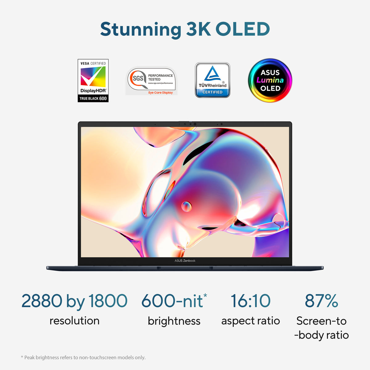 Asus ZenBook 14 OLED UX3405ca-qlnad7w 14 Laptop (blau | Core Ultra 9 285h | Arc 140t | 32 GB | 1 TB SSD)