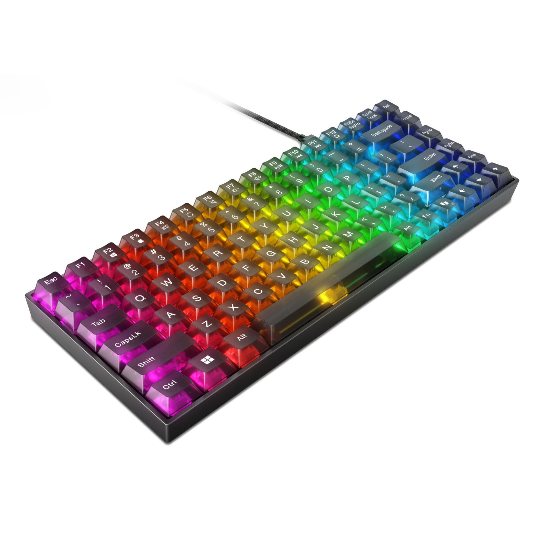 Lenovo Legion K510 Mini Pro RGB mechanische Gaming-Tastatur (schwarz, US-Layout (QWERTZ), 75 %, brauner Schalter, Hot-Swap, USB)
