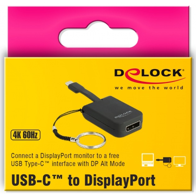 Delock USB-C> DisplayPort-Adapterschlüsselring