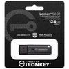 Kingston Ironkey Locker+ 50 G2 USB-Flash-Laufwerk 128 GB USB-Stick (Anthrazit, USB-A 3.2 Gen 1)