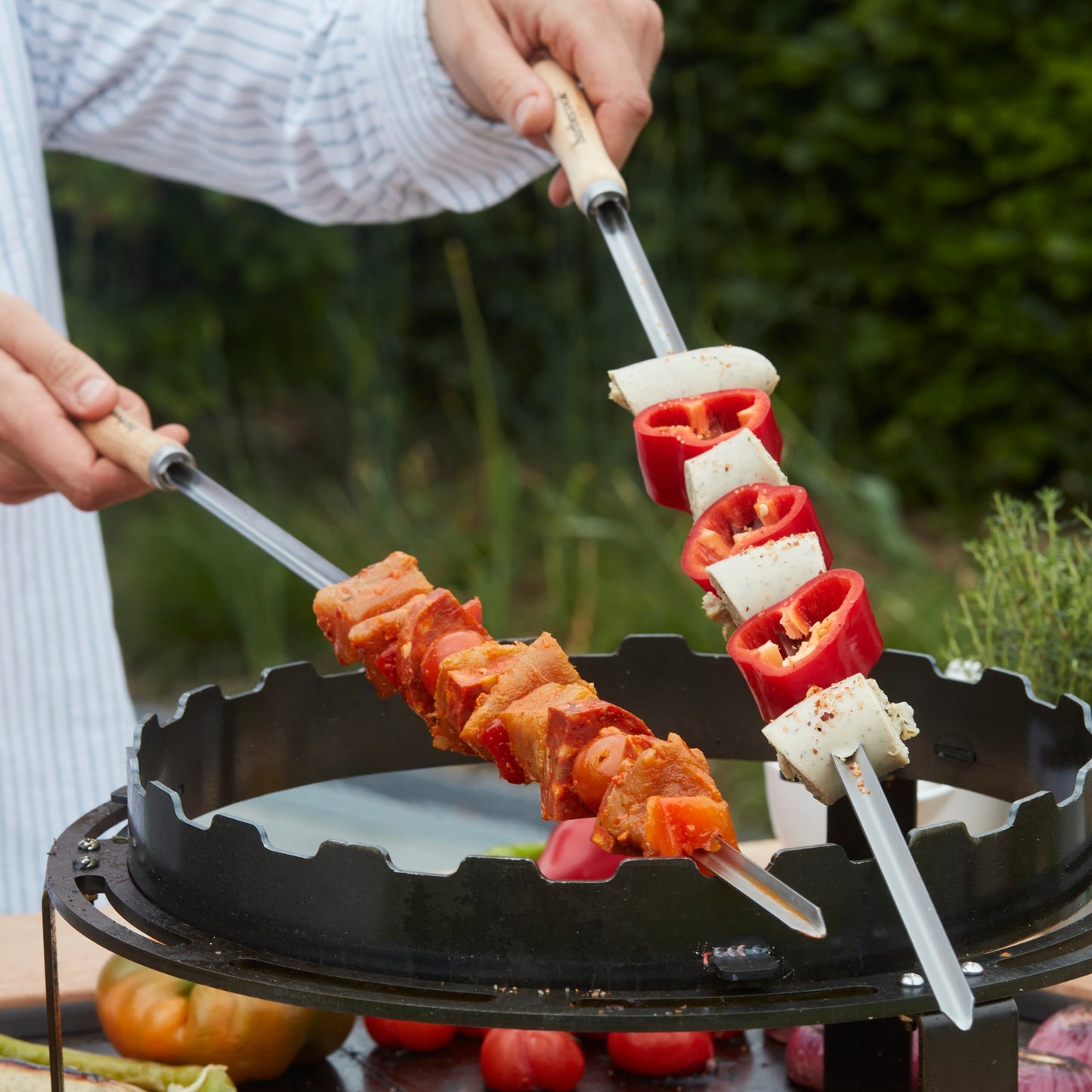 Grill -Set von 3 XL -Spieß