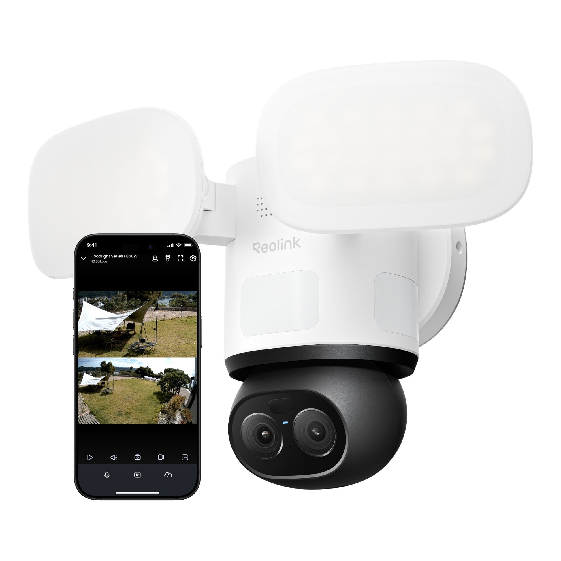 Reolink F850W Trackflex Flutlicht-WLAN-Überwachungskamera (weiß, 4k, WLAN)