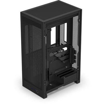 Nzxt h2 flow Mini-Tower-Gehäuse (schwarz | 2x USB-A | 1x USB-C | gehärtetes Glas)