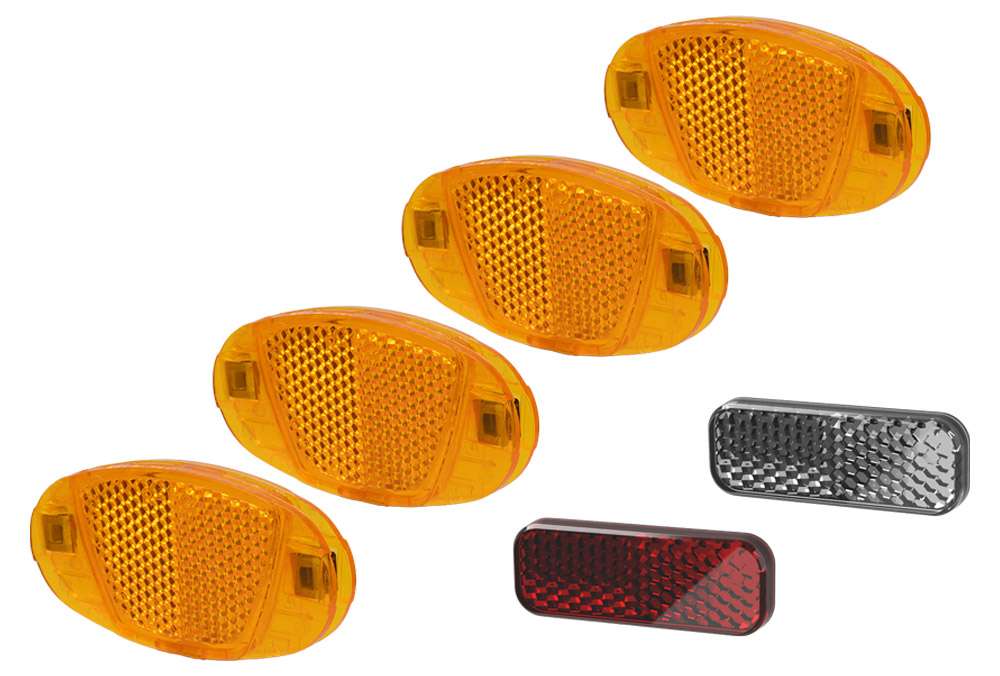 Säurereflektor-Set für Lenker-Sattelstützen-Speichen