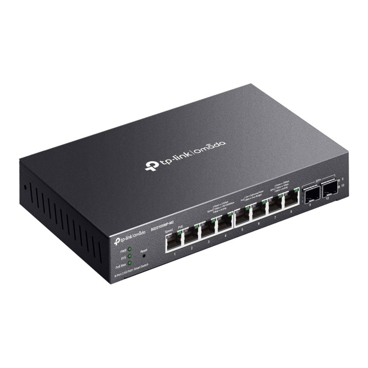 Tp-Link Omada SG2210XMP-M2 8-Port 2,5GBase-T Smart Switch (schwarz, 8x PoE+, 2x 10GE SFP+)