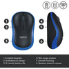 Logitech kabellose Maus M185 (blau, Einzelhandel)