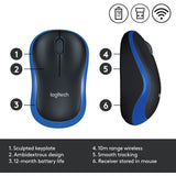 Logitech kabellose Maus M185 (blau, Einzelhandel) - afbeelding 6