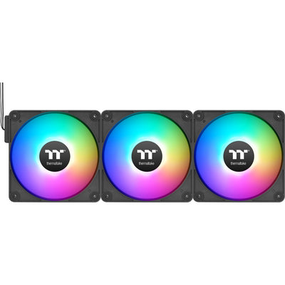 Thermaltake CT120 EX Reverse Arbb Sync PC-Lüfter (3-Fan-Pack) Gehäuselüfter (schwarz, 3 Stück, 120 x 120 x 25 mm, PWM)