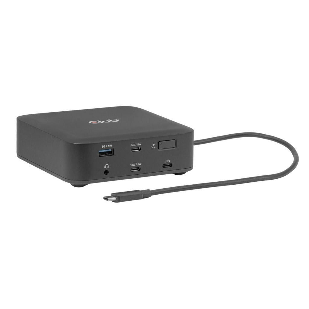 Club 3D 12-1 USB-C® Quad DisplayLink Dockingstation (Schwarz)