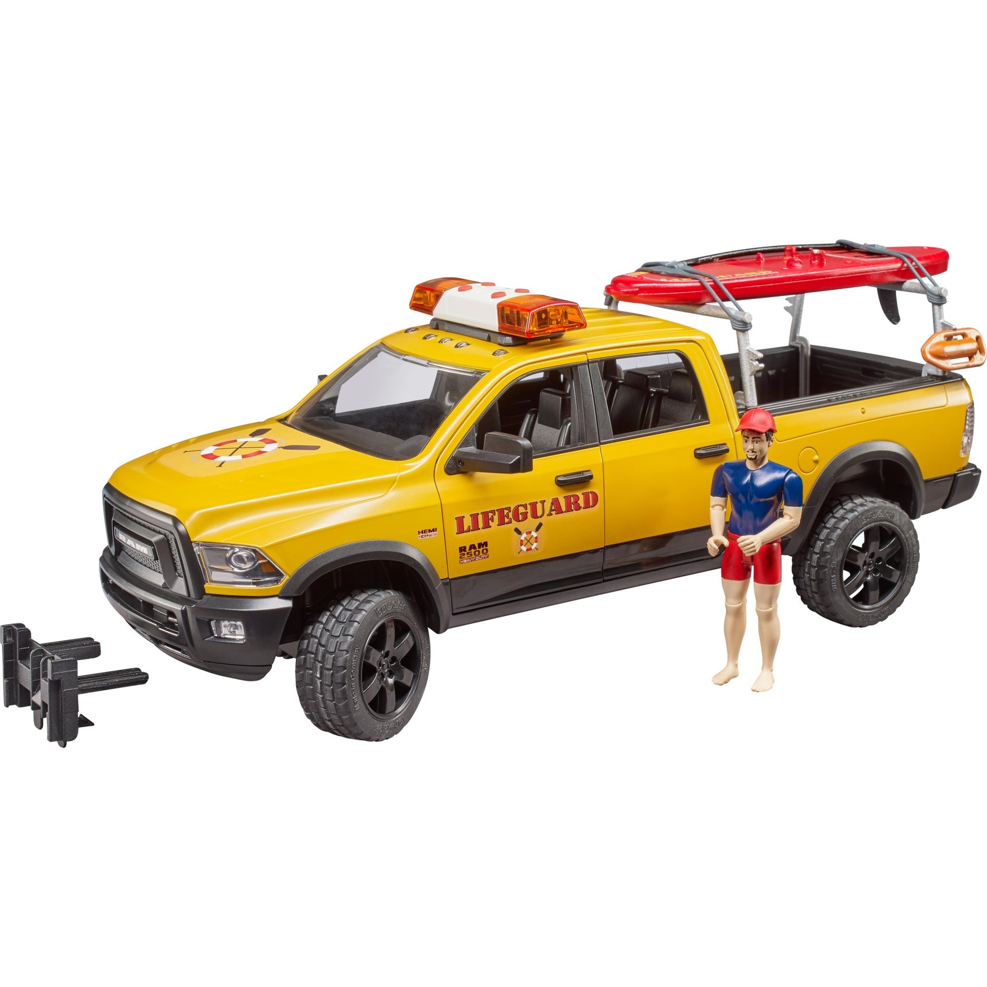 Bruder Dodge Ram 2500 Rettungsbrigadeauto mit Rettungsschwimmer