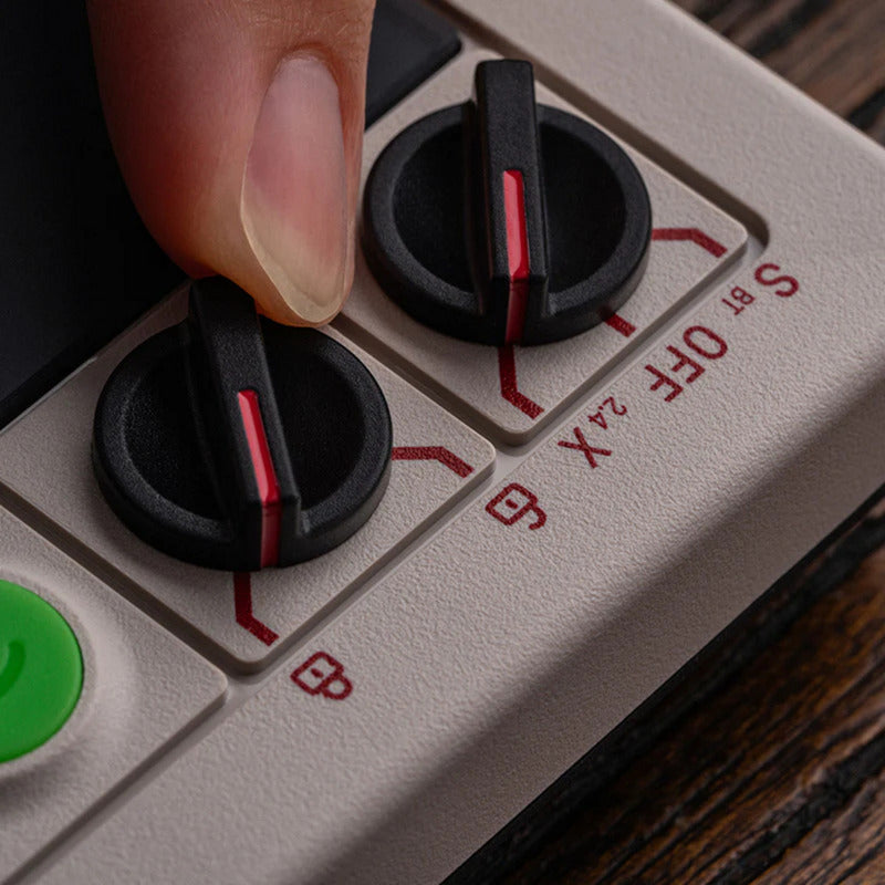 8bitdo Arcade-Controller (grau rot, 2,4 GHz Bluetooth USB, Nintendo Switch, PC)
