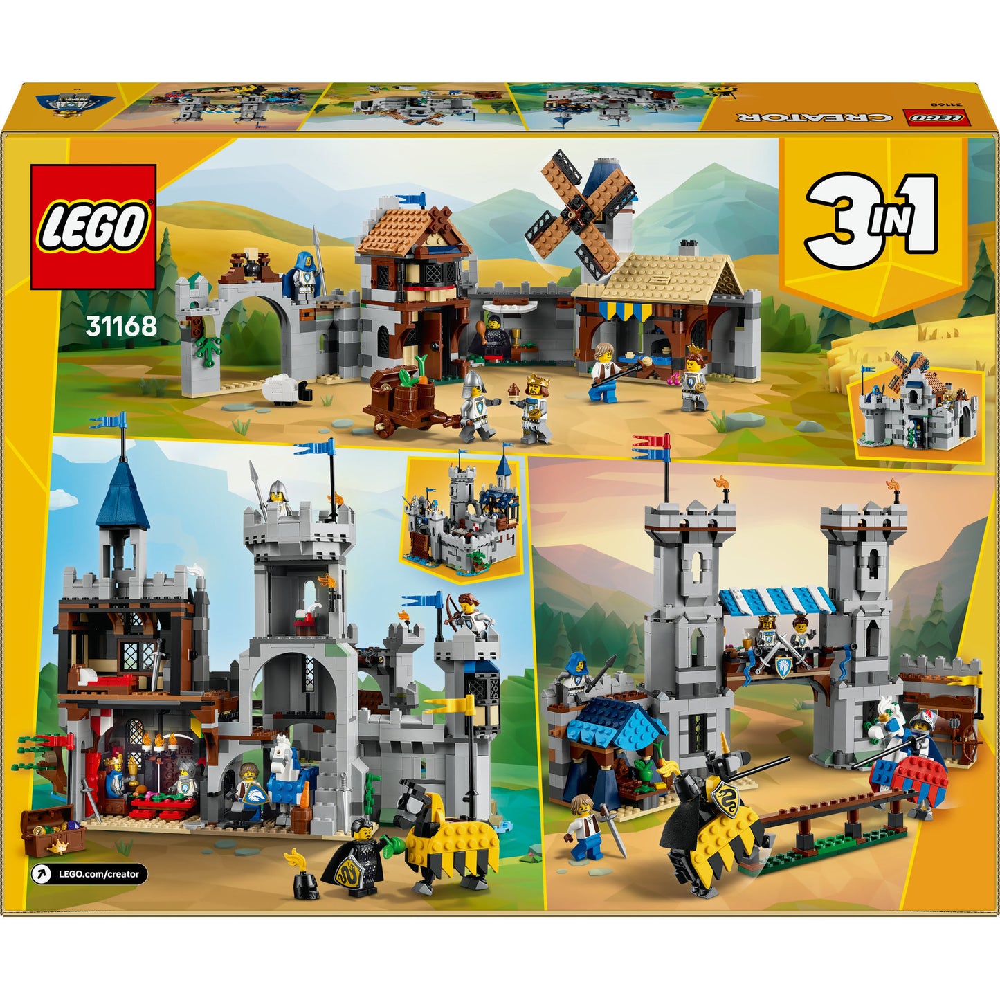 LEGO Creator 31168 mittelalterliches Schloss mit Rittern zu Pferd