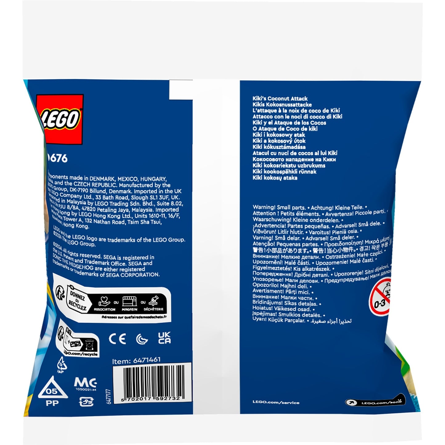 Lego Sonic the Hedgehog – Kikis Coconut Attack Konstruktionsspielzeug (30676)