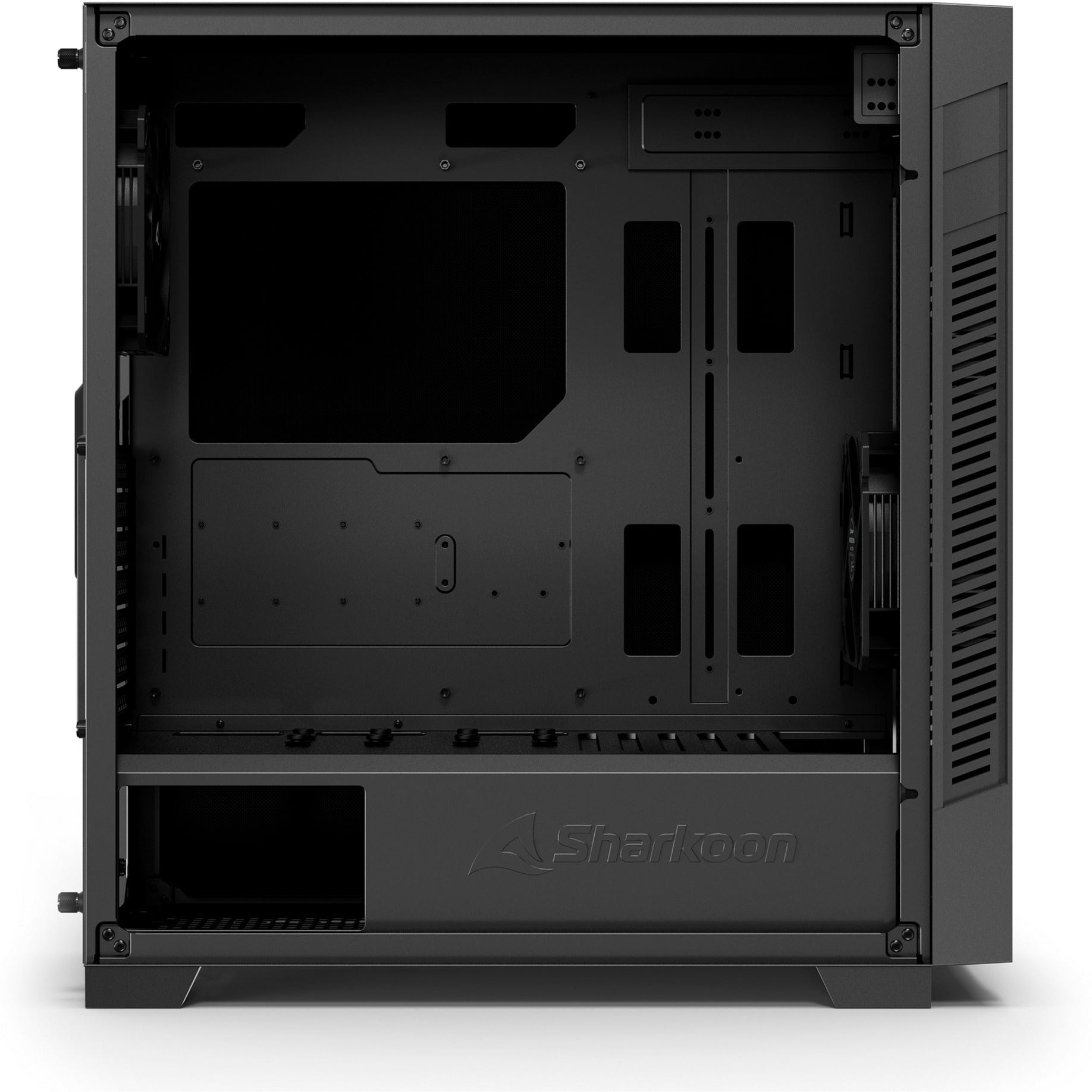Sharkoon s25 Silent Midi-Tower-Gehäuse (schwarz | 2x USB-A | 1x USB-C)