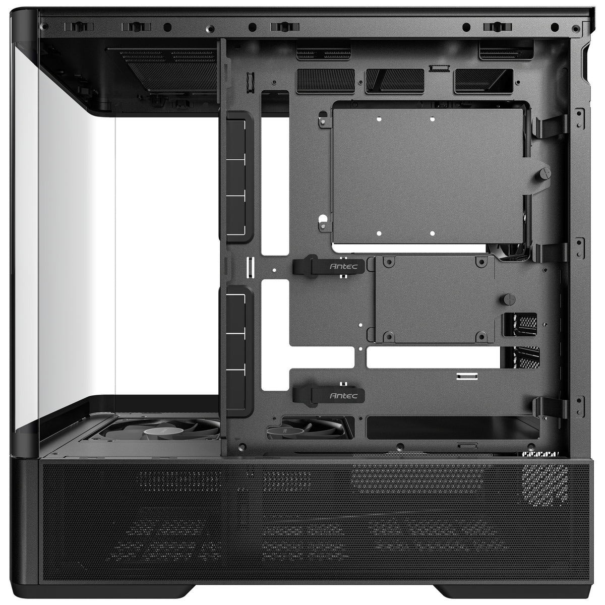 Antec C6 Curve Air Midi-Tower-Gehäuse (schwarz | 2x USB-A | 1x USB-C | gehärtetes Glas)