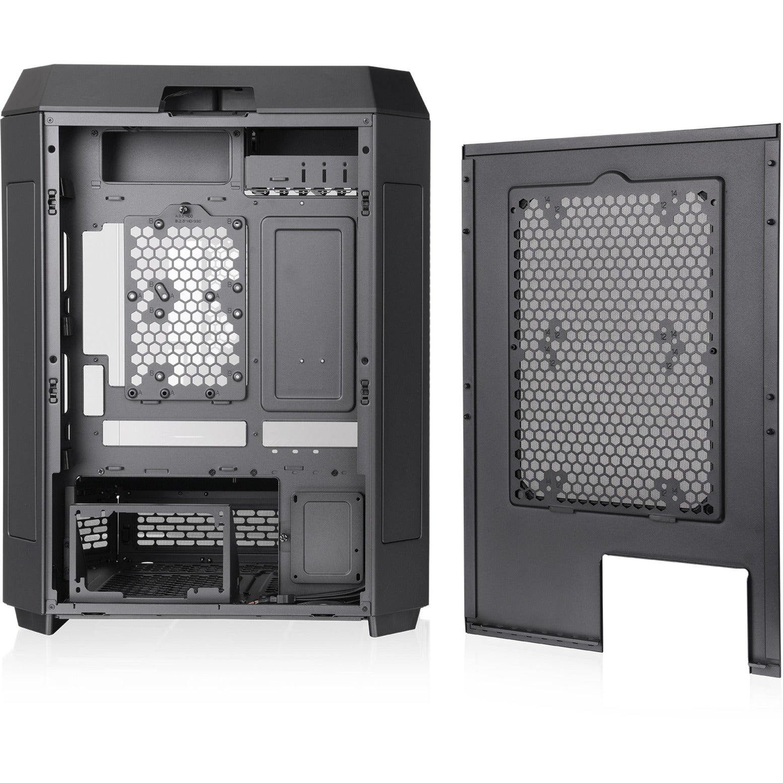 Thermaltake The Tower 600 Midi-Tower-Gehäuse (schwarz | 4x USB-A | 1x USB-C | gehärtetes Glas)