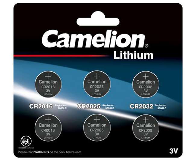Camelion CR-Lithium-Knopfzellen-Set (3x2 Stück)