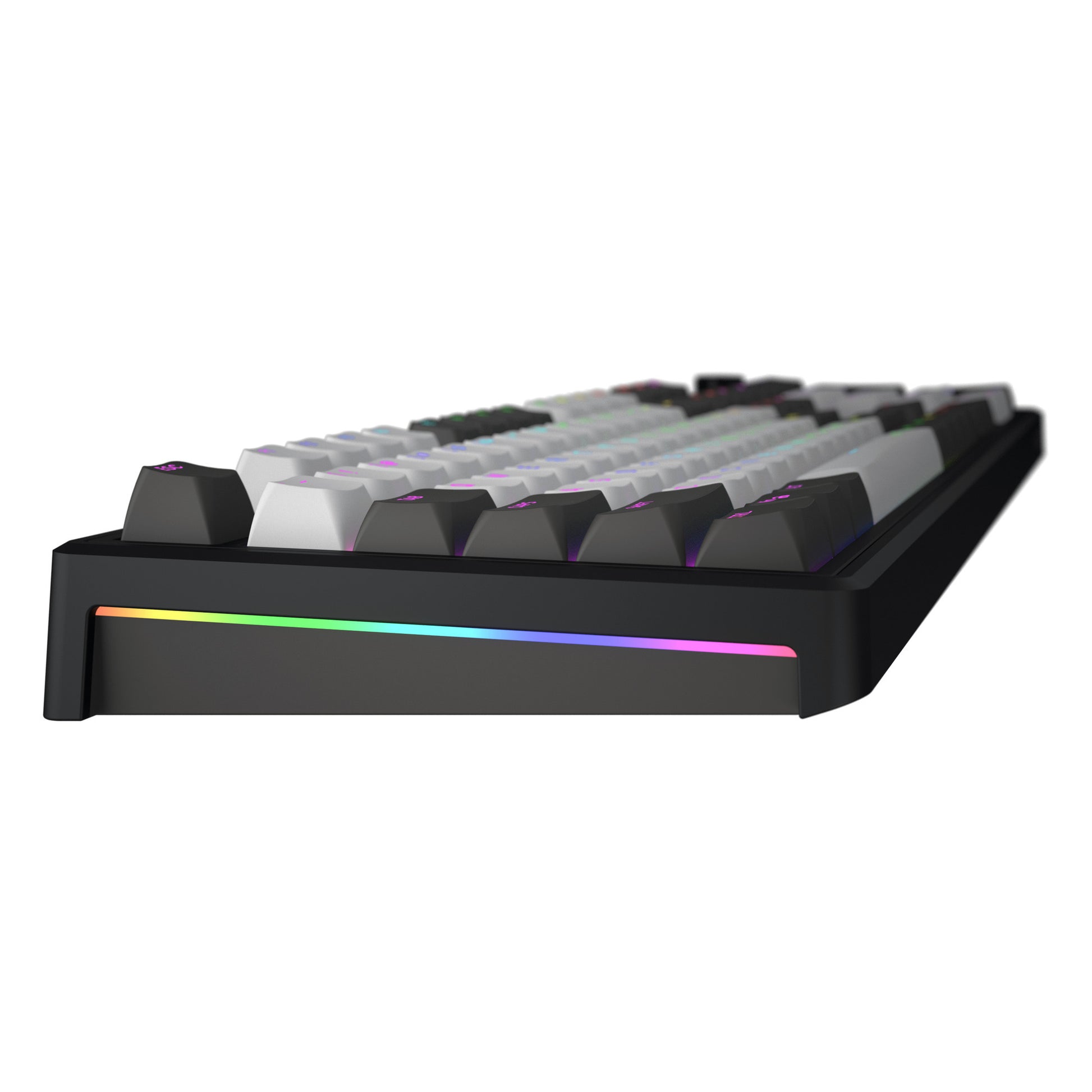 Hator Skyfall Pro Wireless, Gaming-Tastatur (schwarz, US-Layout, Hator Aurum Vanilla Silent, RGB, Double-Shot PBT, Hot-Swap, 2,4 GHz Bluetooth USB-C)