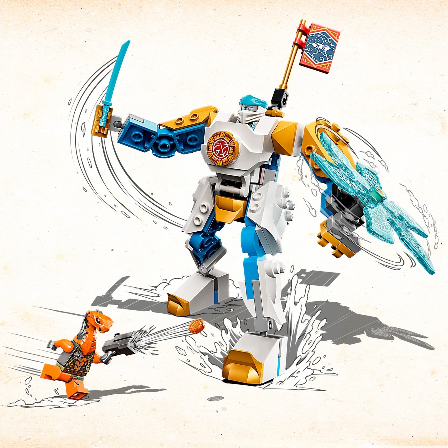 Lego Ninjago – Zanes Power-Up Mech EVO Konstruktionsspielzeug (71761)