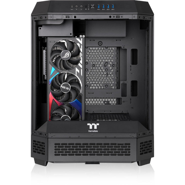 Thermaltake The Tower 600 Midi-Tower-Gehäuse (schwarz | 4x USB-A | 1x USB-C | gehärtetes Glas)
