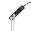 Act Socket mit Switch, 4 Sockets, 2 m, schwarz