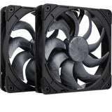 Noctua nf-a14x25 g2 pwm sx2-pp chromax.black Gehäuselüfter (schwarz, 2 Stück, 140 x 140 x 25 mm) - afbeelding 1