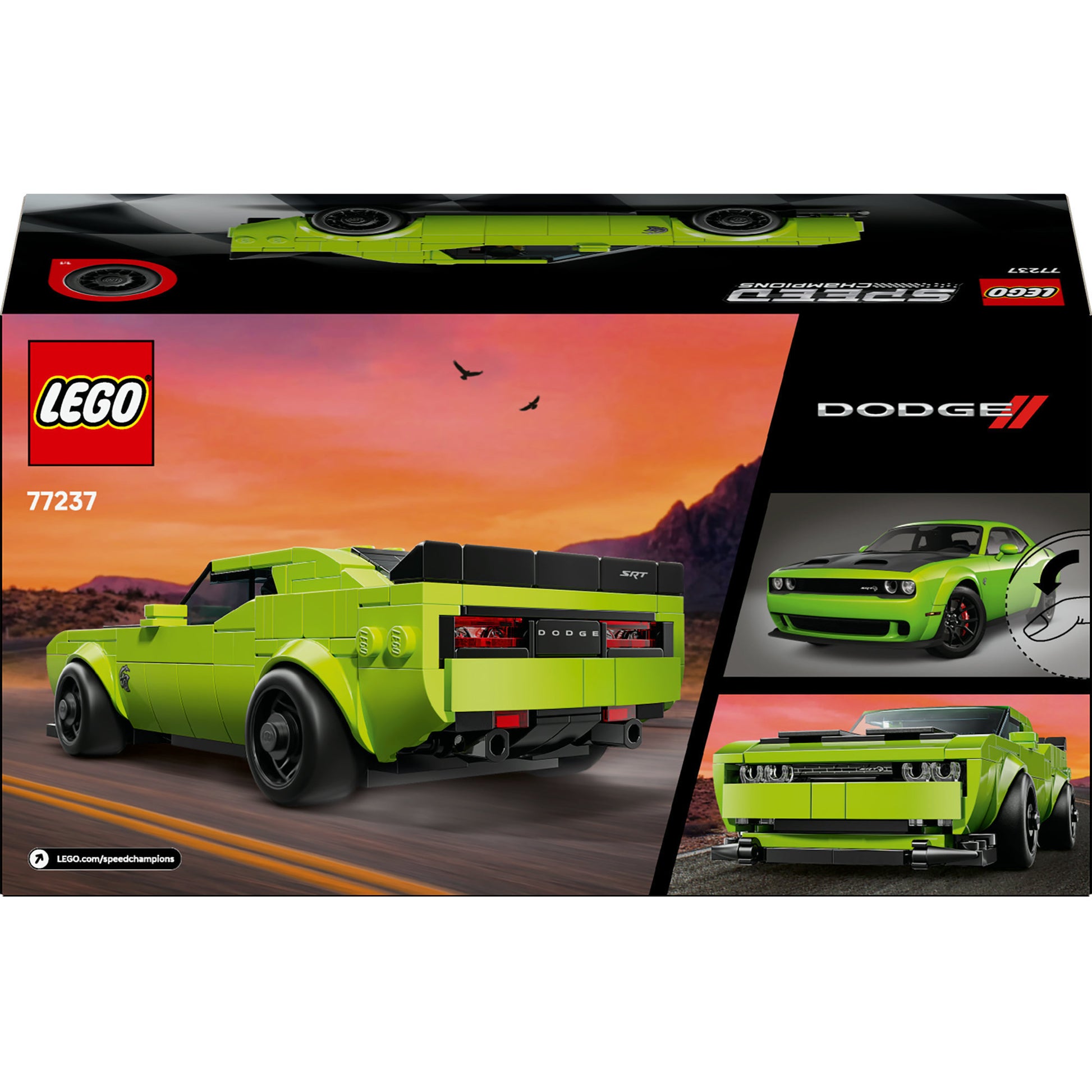 Lego Speed ​​Champions 77237 Dodge Challenger SRT Hellcat Sportwagen