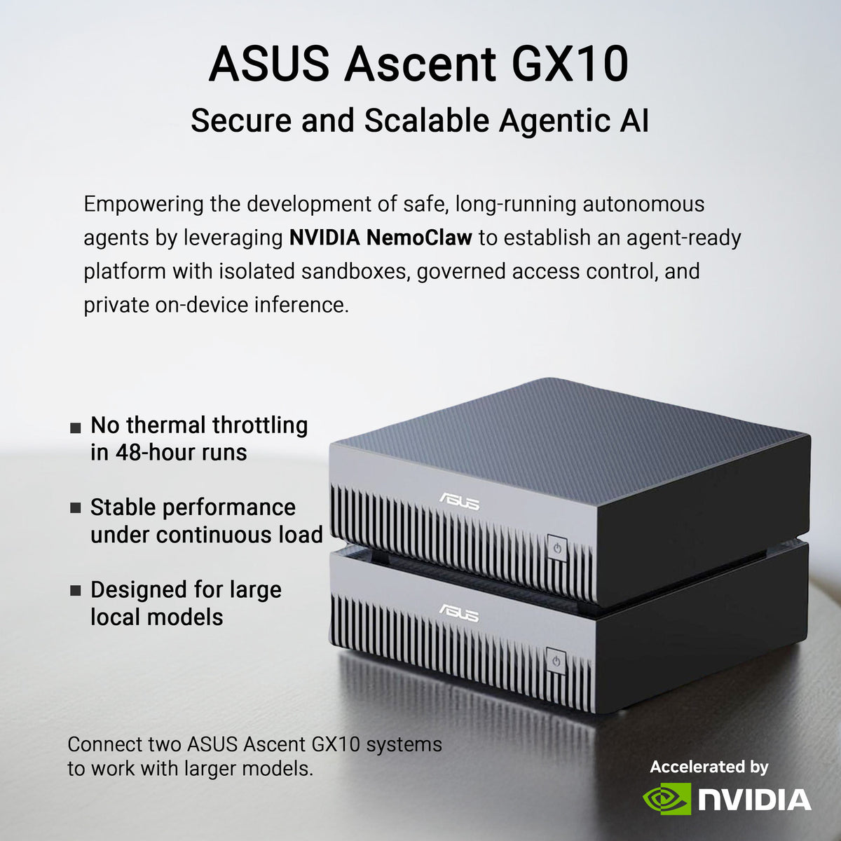 Asus Ascent GX10 Arm V9.2-A 128 1 Mini-PC (Dunkelgrau | NVIDIA GB10 Grace Blackwell | DGX Spark | NVLINK-C2C | 128 GB | 1 TB SSD)