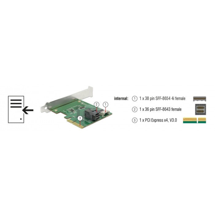 Delock PCI Express X4 Card U.2 NVME bis 1 x Internal SFF