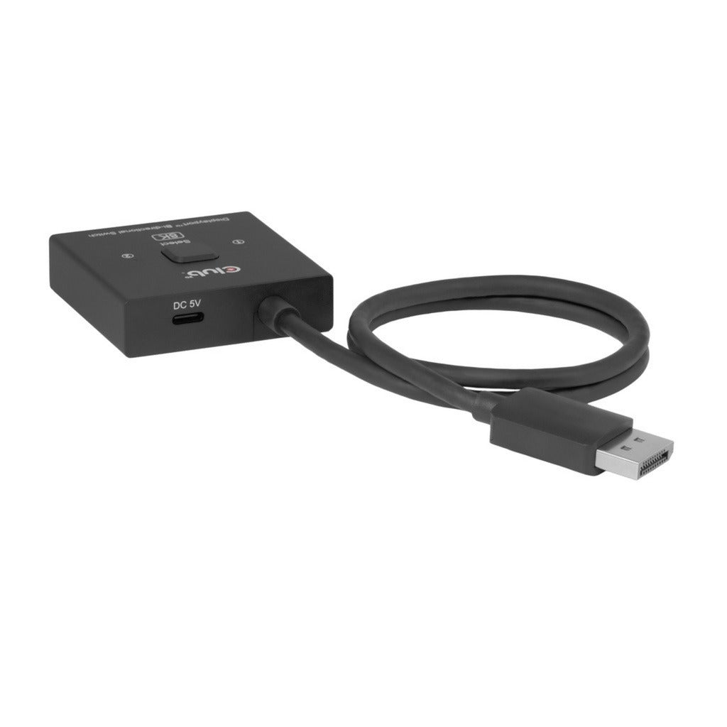 Club 3D DisplayPort 2-in-1 Bidirektionaler 8K-Switch DisplayPort-Switch (Schwarz)