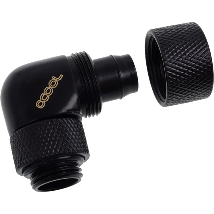 Alphacool Eiszapfen 13 10mm Klemmverschraubungsanschluss (schwarz, auf der Gewindeseite drehbar)