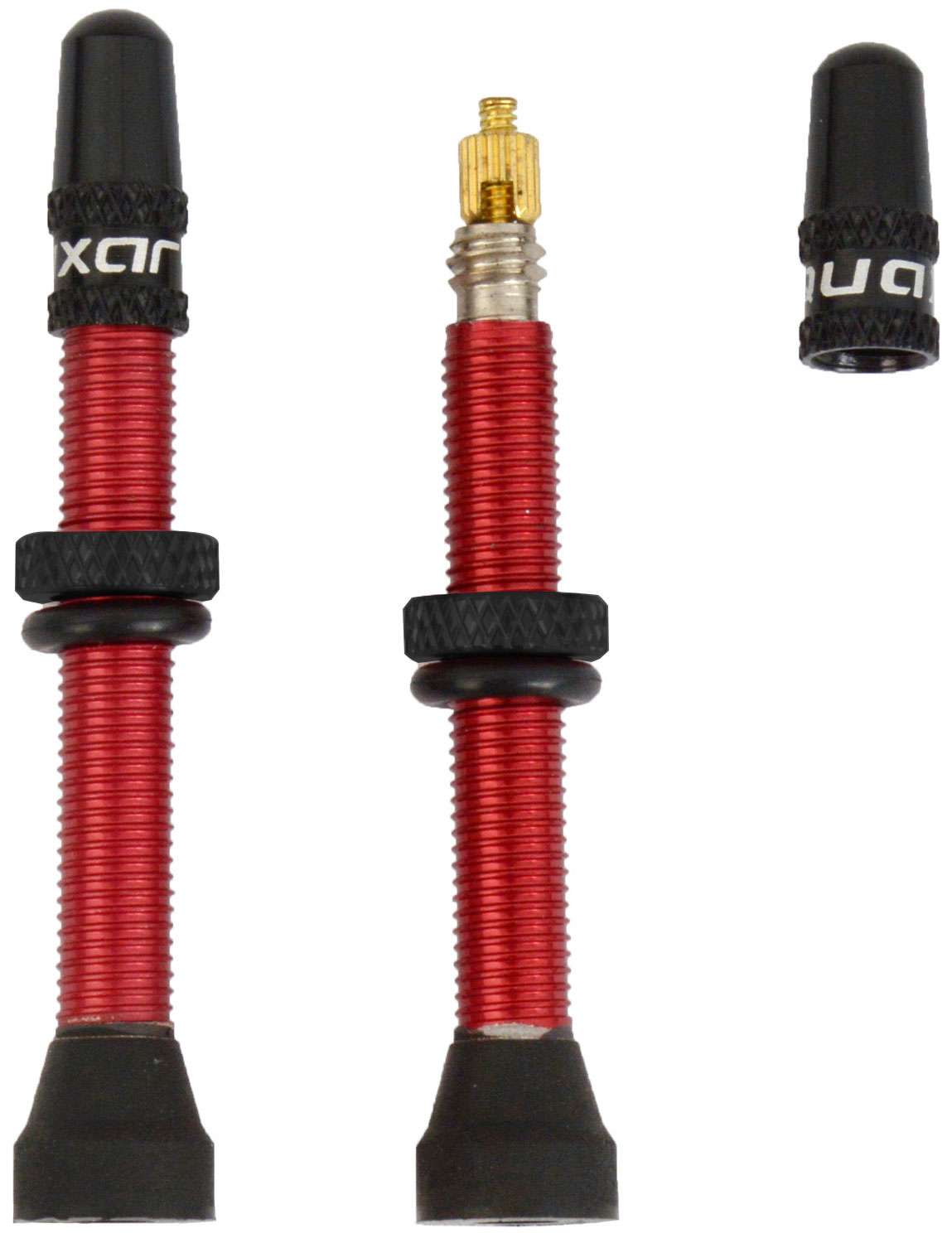 Quaxar Tubeless-Ventile universal Aluminium rot