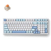 Mchose G98 Pro Blue Flame Orange Wireless Tri-Mode Custom Mechanical Gaming-Tastatur (Weißblau, US-Layout, TTC Flame Orange, 98 %, RGB, Hot Swap, Double-Shot PBT, kabelloses Bluetooth USB-C)