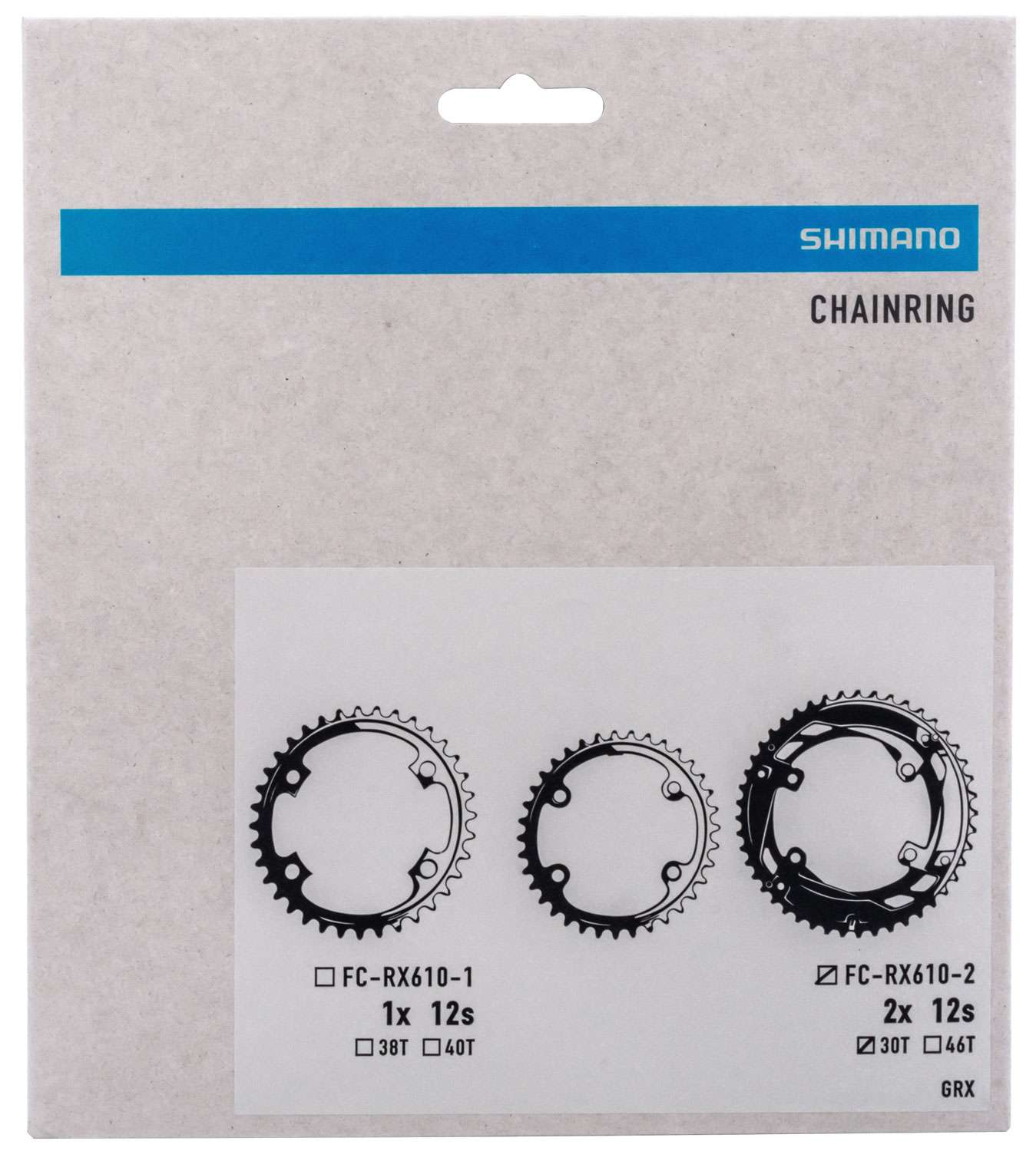 Shimano grx fc-rx610 2x12-fach Kettenblatt